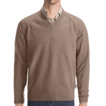Woolrich Cross Country V-Neck Sweater - Merino Wool (For Men) in Dark Shale