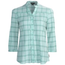 Woolrich Crystal Mountain Shirt - UPF 15, 3/4 Sleeve, Stretch Cotton Seersucker (For Women) in Breeze - Closeouts