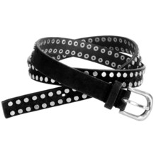 Woolrich Erica Belt -Leather, Rivets (For Women) in Black - Closeouts
