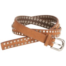 Woolrich Erica Belt -Leather, Rivets (For Women) in Russet - Closeouts