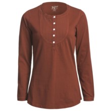 Woolrich First Fork Bib Henley Shirt - Cotton Jersey, Long Sleeve (For Women) in Clay - Closeouts