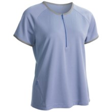 Woolrich Garnet Peak Henley Shirt - UPF 30+, Zip Neck, Short Sleeve (For Women) in Heather - Closeouts