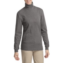 Woolrich Heathered Turtleneck - Interlock Cotton, Long Sleeve (For Women) in Twilight Heather - Closeouts