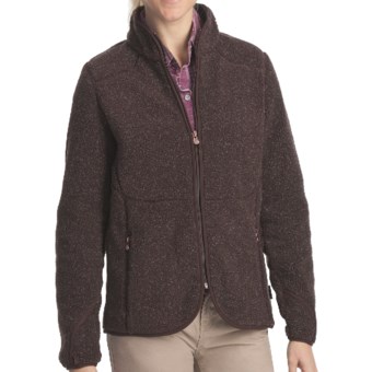 Woolrich High Point Sherpa Jacket - Full Zip (For Women) in Dark Roast Heather