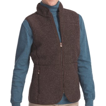 Woolrich High Point Vest - Berber Fleece (For Women) in Dark Roast Heather