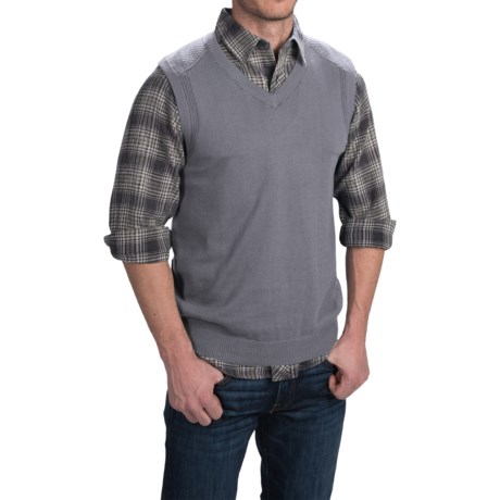 Woolrich Highlands Sweater Vest V Neck For Men