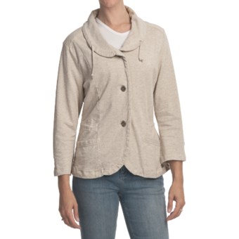 Woolrich Jalissa Jacket - 3/4 sleeve, French Terry Cotton (For Women) in Stone Heather
