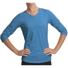 Woolrich Javona Stretch Cotton Tee - UPF 40+, 3/4 Sleeve (For Women) in Light Blue Moon - Closeouts