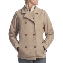 Woolrich Kensal Wool Pea Coat - Taffeta Lined (For Women) in Oatmeal Heather - Closeouts