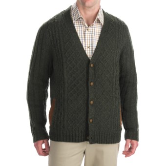 Woolrich Lexington Cardigan Sweater - Lambswool Blend (For Men) in Olive Heather