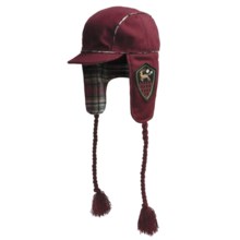 Woolrich Melton Wool Ear Flap Cap - Flannel Lined (For Women) in Ruby - Closeouts