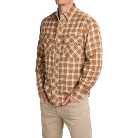 Woolrich Miners Wash Flannel Shirt Long Sleeve For Men