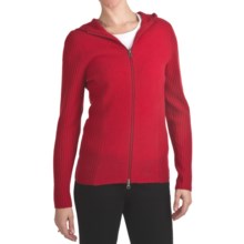 Woolrich Navigator Hooded Cardigan Sweater - Overwashed Merino Wool (For Women) in Heirloom Red - Closeouts