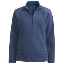 Woolrich New Highland Shirt - Sanded Cotton Fleece, Zip Neck, Long Sleeve (For Women) in Marine - Closeouts