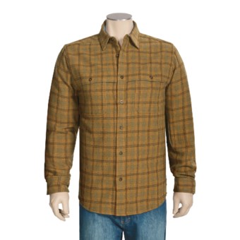 Woolrich North Creek Wool Shirt - Long Sleeve (For Men) in Dark Straw