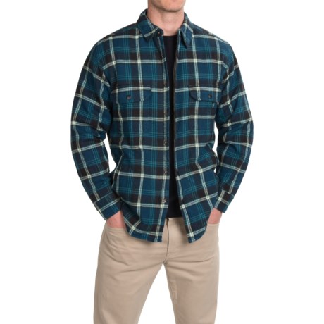 Woolrich Oxbow Bend Plaid Flannel Shirt Jacket Snap Front (For Men)