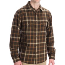 Woolrich Oxbow Bend Shirt - Cotton, Long Sleeve (For Men) in Dark Wood Windowpane - Closeouts