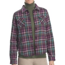 Woolrich Oxbow Lodge Plaid Flannel Shirt - Long Sleeve (For Women) in Mulberry - Closeouts