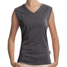 Woolrich Paradise Slub Knit T-Shirt - UPF 30+, V-Neck, Sleeveless (For Women) in Black - Closeouts