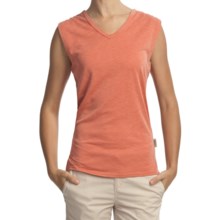 Woolrich Paradise Slub Knit T-Shirt - UPF 30+, V-Neck, Sleeveless (For Women) in Calypso - Closeouts