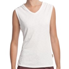 Woolrich Paradise Slub Knit T-Shirt - UPF 30+, V-Neck, Sleeveless (For Women) in White - Closeouts