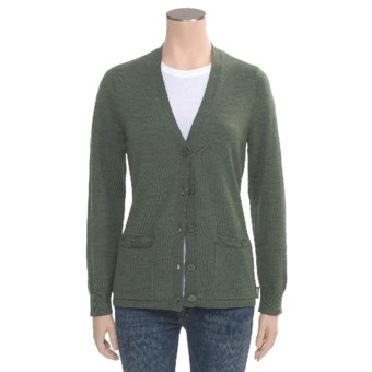 Woolrich Payson Cardigan Sweater - Merino Wool (For Women) in Spruce Heather