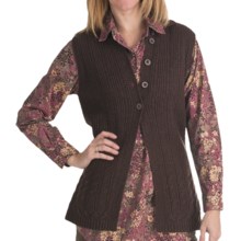 Woolrich Pine Ridge Sweater Vest - Lambswool, Button Front (For Women) in Dark Roast - Closeouts