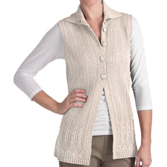 Woolrich Pine Ridge Sweater Vest - Lambswool, Button Front (For Women) in Stone