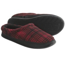 Woolrich Pinewood Slippers - Fleece (For Men) in Red/Black Plaid - Closeouts