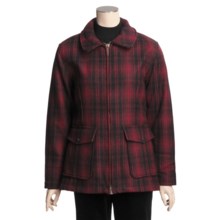 Woolrich Pioneer Coat - Insulated, Oversized Collar (For Women) in Ruby Plaid - Closeouts