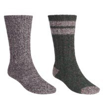 Woolrich Ragg Socks - 2-Pack, Midweight, Crew (For Women) in Brown/Olive - Closeouts