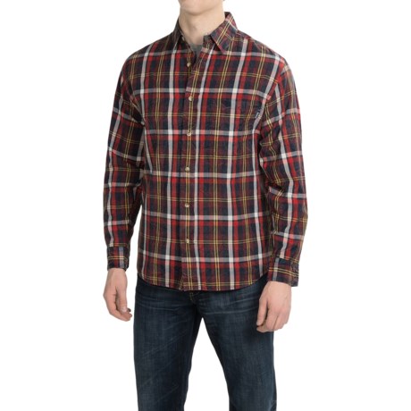 Woolrich Red Creek Cotton Shirt Long Sleeve For Men