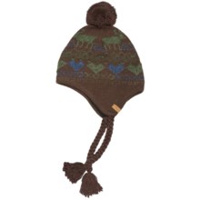 Woolrich Reindeer Hat - Jacquard Wool Blend, Ear Flaps (For Women) in Brown - Closeouts