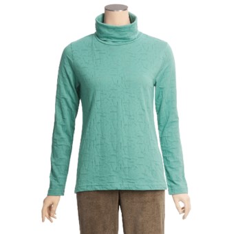 Woolrich Ridgeway Burnout Turtleneck - Cotton Jersey, Long Sleeve (For Women) in Agate