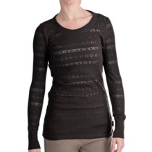 Woolrich River Birch Thermal T-Shirt - Burnout, Long Sleeve (For Women) in Black - Closeouts