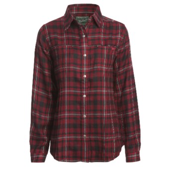 Woolrich Sawyer Shirt Jacket - 8 oz. Brushed Twill (For Women) in Deep Ruby