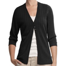 Woolrich Summit Hill Cardigan - Merino Wool, Rib Stitch (For Women) in Black - Closeouts