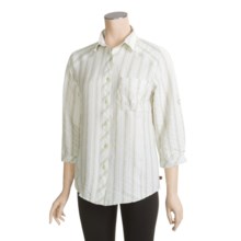Woolrich Sunrise Bluff Shirt - UPF 30+, 3/4 Sleeve (For Women) in Chlorophyll - Closeouts