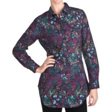 Woolrich Sweetgale Washed Cotton Tunic Shirt - Long Sleeve (For Women) in Deep Indigo - Closeouts