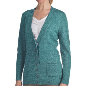 Woolrich Trailblazer Zip Front Cardigan Sweater - Merino Wool (For Women) in Atlantic