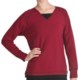 Woolrich Weekend Wear Lounge Shirt - Stretch French Terry Cotton, V-Neck (For Women)