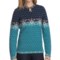 Woolrich Willow Grove Sweater - Lambswool Jacquard (For Women) in Marine Multi
