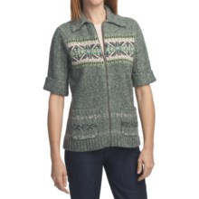 Woolrich Windsor Cardigan Sweater - Elbow Sleeve (For Women) in Spruce - Closeouts