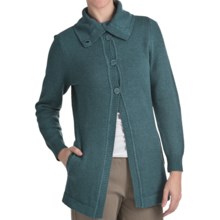 Woolrich Windward Cardigan Coat - Funnel Neck (For Women) in Deep Atlantic Heather - Closeouts