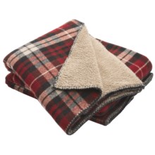 Woolrich Woodbury Wool Reversible Throw Blanket - 50x68" in Red/Black Plaid - Closeouts