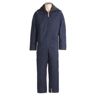 Work King Heavyweight 2-Zip Coveralls - Insulated, Full Zip (For Men) in Navy