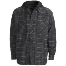 Work King Hooded Flannel Shirt - Quilt-Lined, Long Sleeve (For Men) in Charcoal/Black/White - Closeouts