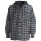 Work King Hooded Flannel Shirt - Quilt-Lined, Long Sleeve (For Men) in Navy/White/Olive