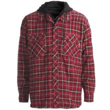 Work King Hooded Flannel Shirt - Quilt-Lined, Long Sleeve (For Men) in Red/Black/Tan - Closeouts