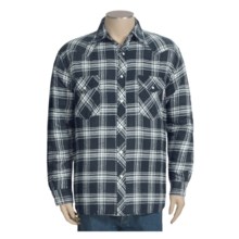 Work King Quilt-Lined Flannel Shirt - Long Sleeve (For Big Men) in Black/White/Grey - Closeouts